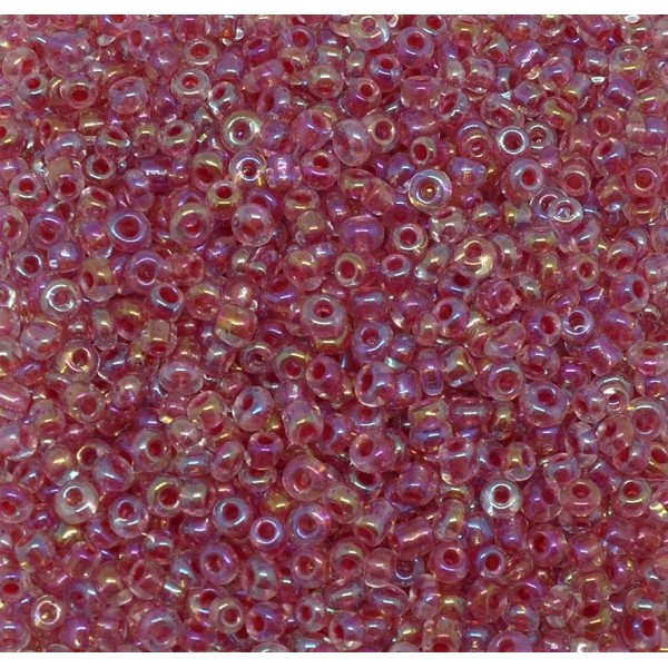 30g Perles De Rocaille 2,5mm Rose Irisé, Avec Reflet Environ 2000 Perles - Photo n°3