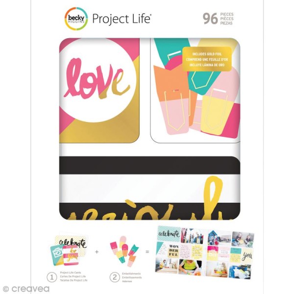 Kit cartes et embellissements Project Life - Mix & Match - Photo n°1