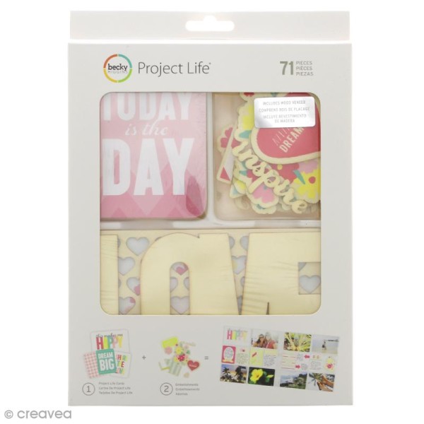 Kit cartes et embellissements Project Life - Note to Self - Photo n°1