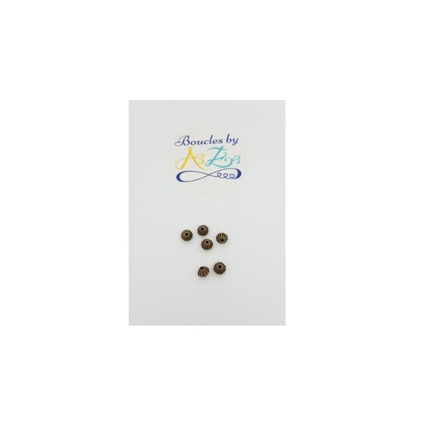 Perles toupies bronze 5*4mm x20 - Photo n°1