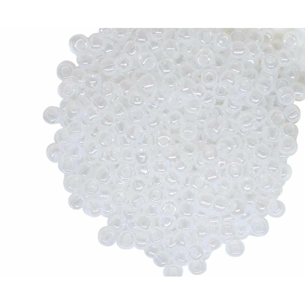 20g Ceylon flocons de neige blanc verre rond TOHO japonais perles de graines 11/0 Tr-11-141 - Photo n°1
