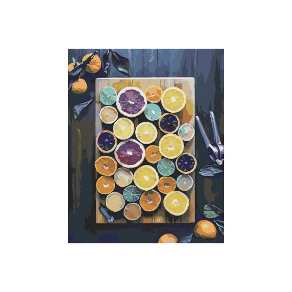 Kit de peinture par numéros - Mélange de Fruits - 40x50 cm - Photo n°1