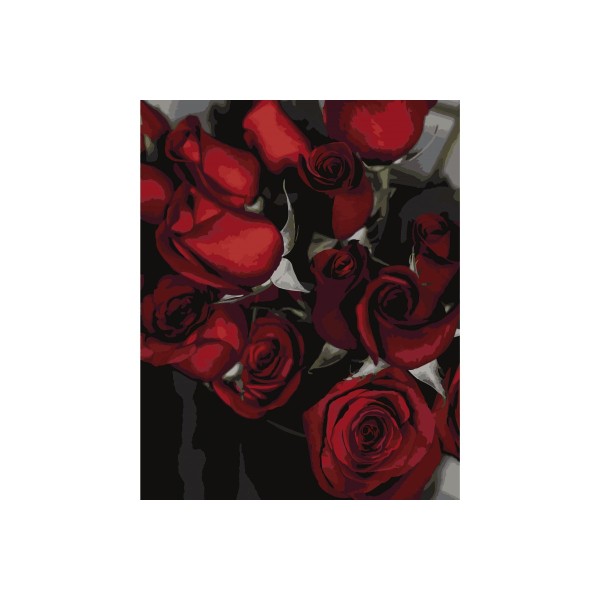 Kit de peinture par numéros - Les Roses - 40x50 cm - Photo n°1