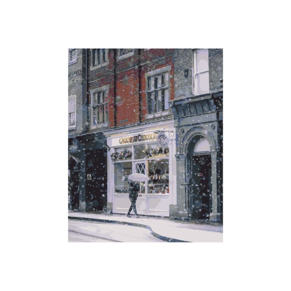 Kit de peinture par numéros - Tempête de neige à New York - 40x50 cm - Photo n°1