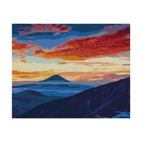 Kit de peinture par numéros - Coucher de soleil - 40x50 cm - Photo n°1
