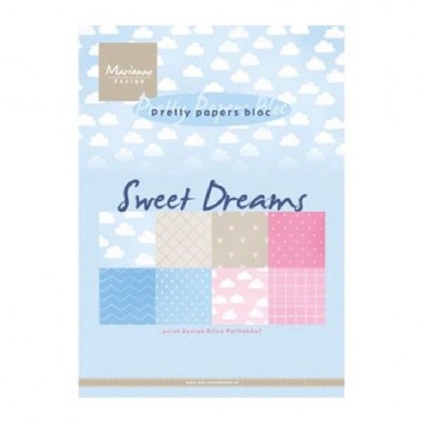 Papier scrapbooking Marianne Design - Sweet Dream - 15 x 20 cm - 32 feuilles - Photo n°1