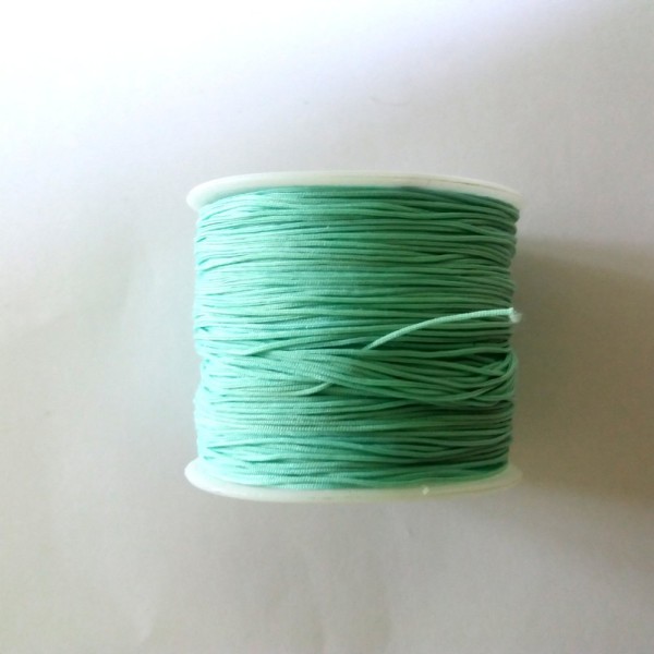 3M fil polyester vert d'eau 0.5mm - miyuki , macramé , shamballa ...03 - Photo n°1