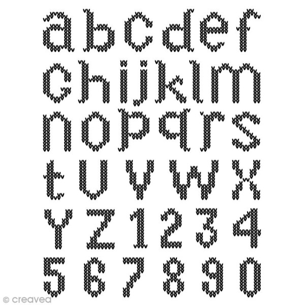 Tampon transparent Alphabet et chiffres - 36 pcs - Photo n°1
