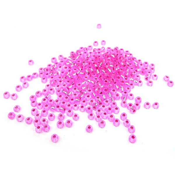 Perles de rocailles en verre 5° (ø4,5mm) Coloris spéciaux Rose - Photo n°1