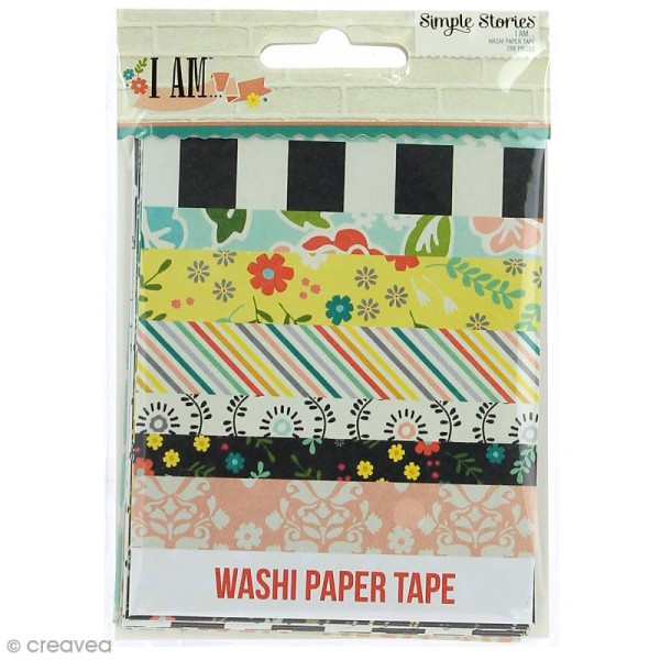 Autocollants washi tape Simple Stories - I AM - 288 pcs - Photo n°1