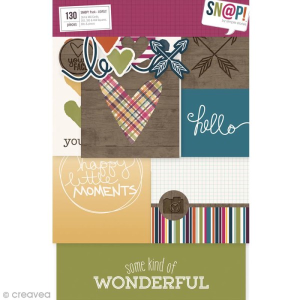 Assortiment Simple Stories Snap Pack - Lovely - 130 pcs - Photo n°1