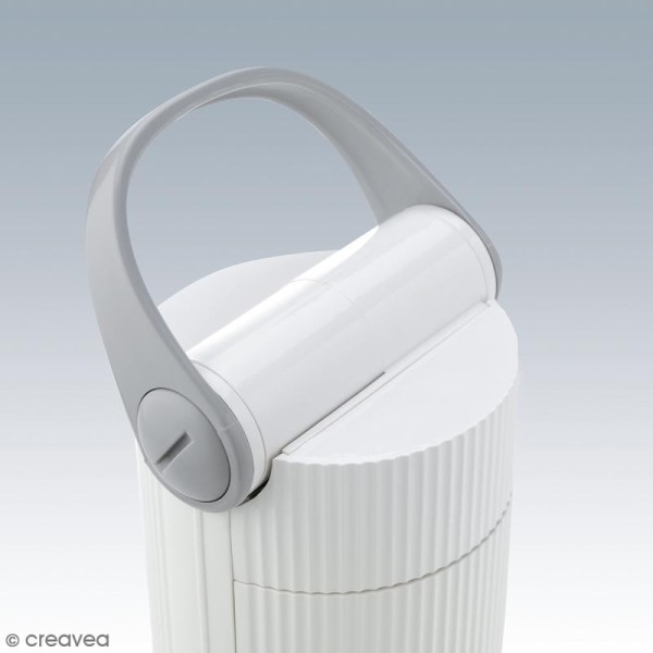 Lampe portative Twist - Blanche et grise - Photo n°3