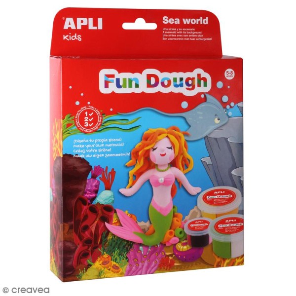 Kit pâte à modeler Apli fun dough - Sirène - Dès 5 ans - Photo n°1