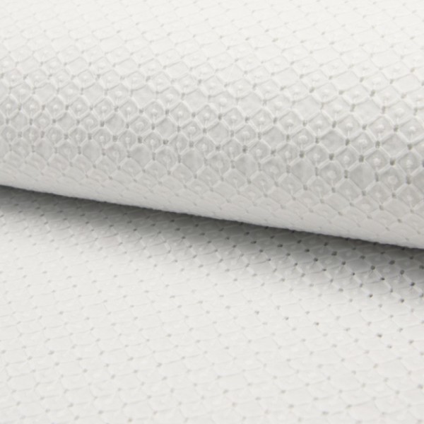 Tissu broderies anglaise Isaline coton blanc motifs nid d'abeille - Photo n°1