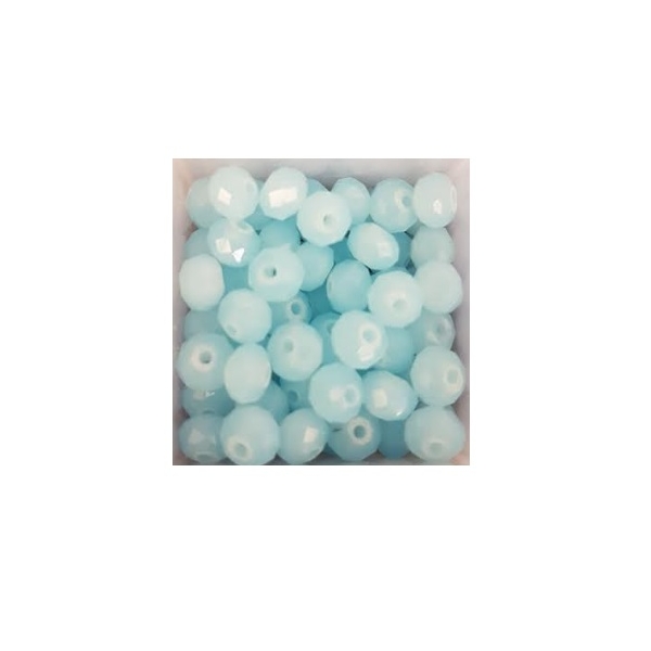 Perles à facettes bleues 6*4mm x30 - Photo n°1