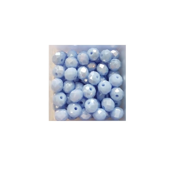 Perles à facettes bleues 6*4mm x30 - Photo n°1