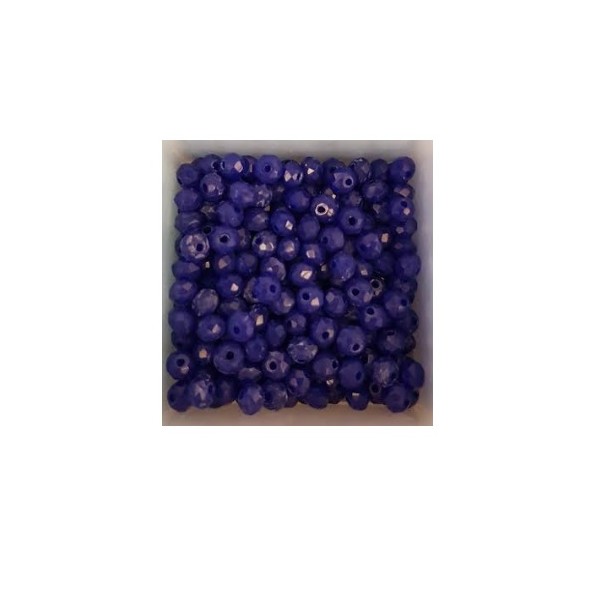 Perles à facettes bleuex 3*2mm x100 - Photo n°1