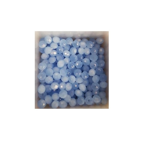 Perles à facettes bleues 4*3mm x100 - Photo n°1