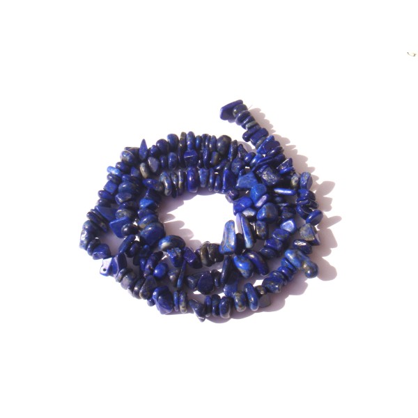 Lapis Lazuli multicolore : 60 chips 6/9 MM environ de diamètre - Photo n°1