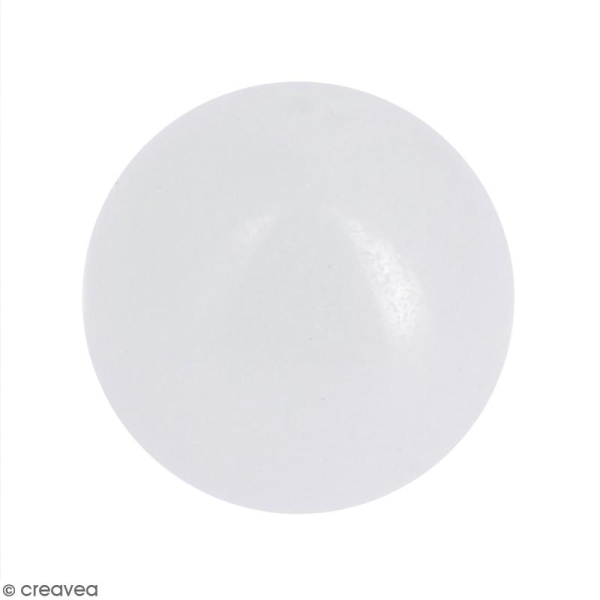 Perle en verre Blanc givré - 10 mm - Photo n°1