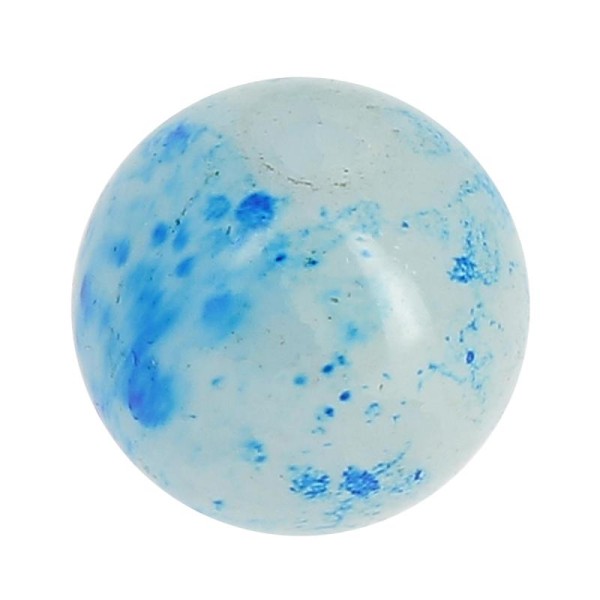 Perle en verre Bleu marbré - 10 mm - Photo n°1