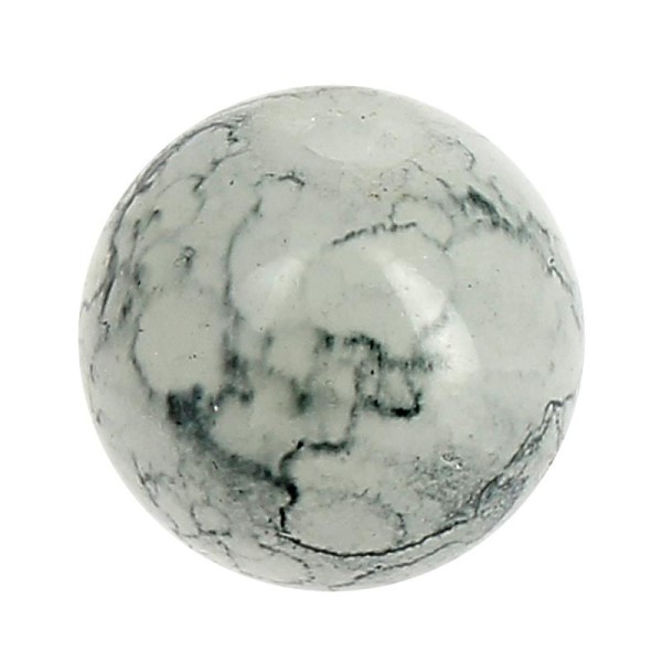 Perle en verre Gris marbré - 10 mm - Photo n°1