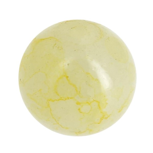 Perle en verre Jaune marbré - 10 mm - Photo n°1