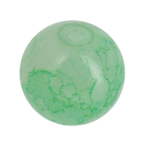 Perle en verre Vert marbré - 10 mm - Photo n°1