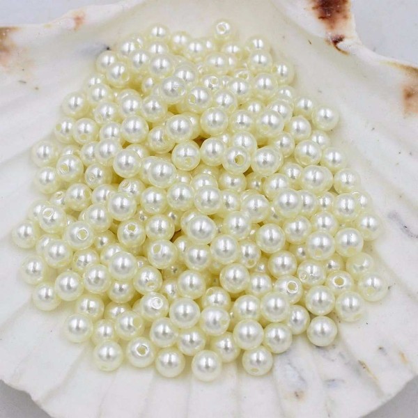 50 x 10 mm couleur crème ivoire acrylique faux perle goutte perles bijoux G116 