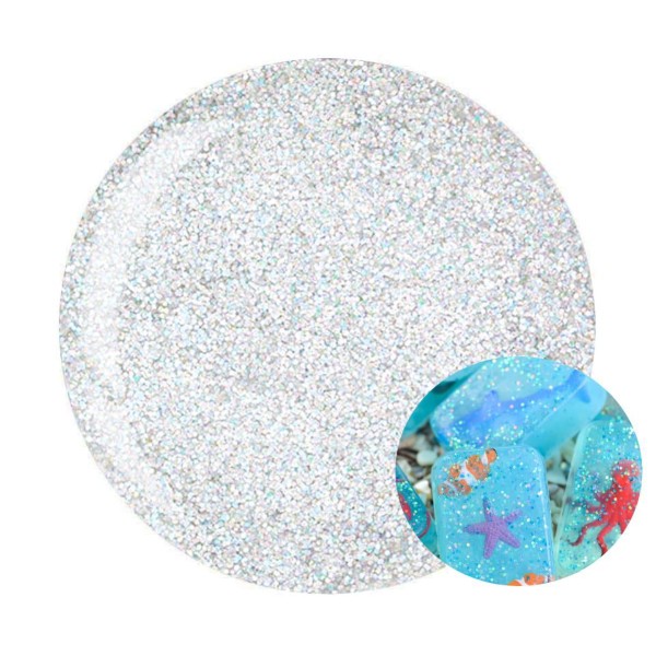 1pc 10g Holographique Blanc-Neige Cosmétique Glitter pour le savon de fabrication Diy Candles Uv rés - Photo n°1