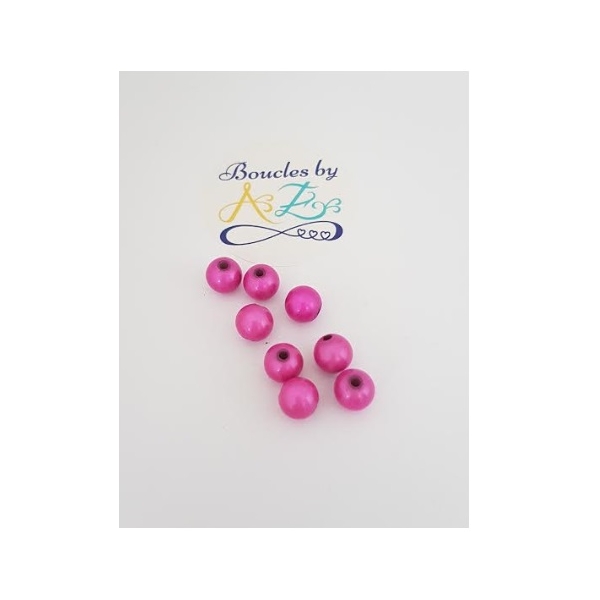 Perles magiques fuchsia 8mm x15 - Photo n°1