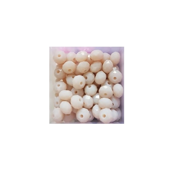 Perles à facettes rose pâle 6*4mm x30 - Photo n°1