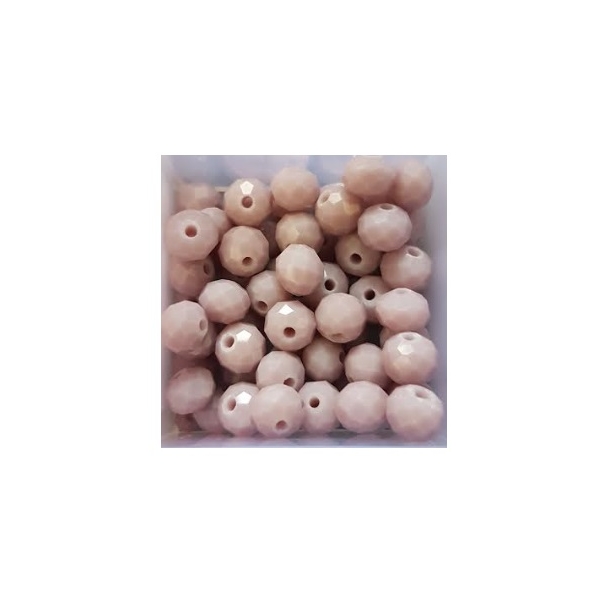 Perles à facettes roses 6*4mm x30 - Photo n°1
