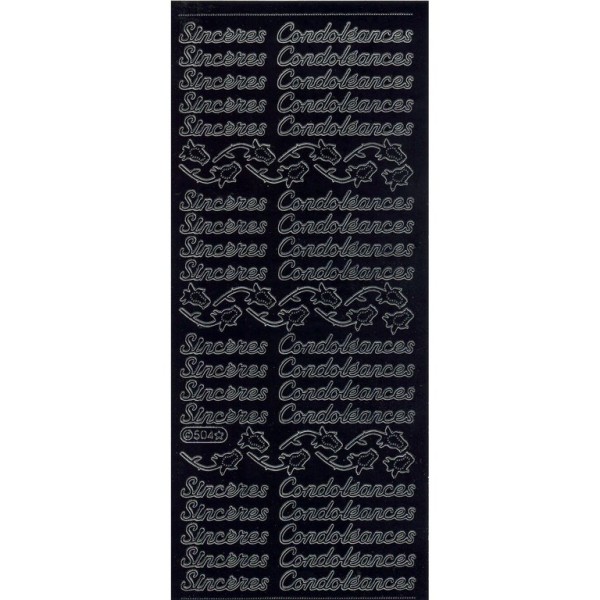 Starform Text Stickers 504 sincères Condoléances Auto-collants Peel Offs Scrapbooking Carterie - Photo n°1