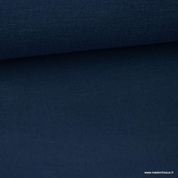 Tissu toile de coton demi natté gratté vintage jean - Photo n°1