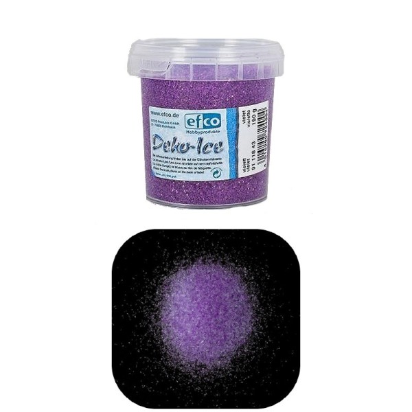 Pot de 155ml de Deko-Ice, Paillettes Effet Cristaux de Neige, Couleur Violet, à parsemer ou à coller - Photo n°1