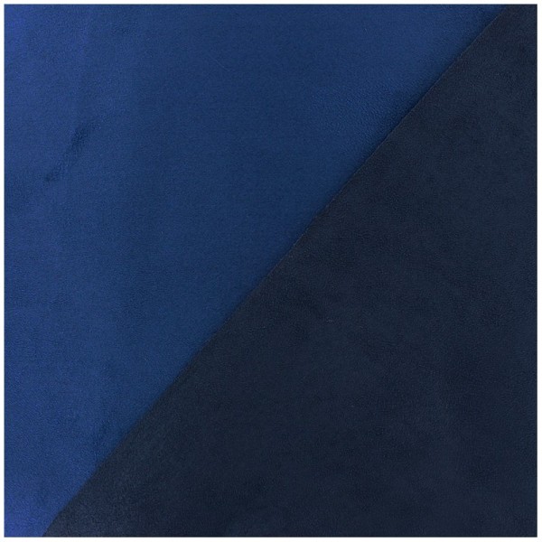 Suedine bicolore bleu marin et roi - Photo n°1