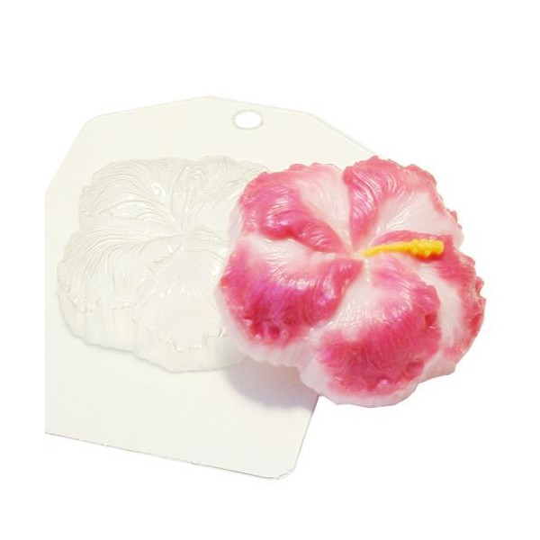 1pc Fleur d'Hibiscus en Plastique de Savon la Fabrication du Chocolat de Gypse Moule de qualité Alim - Photo n°1