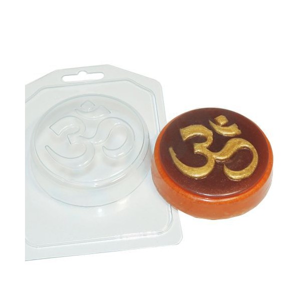1pc Ohm Symbole Cercle Indien Mandala Yoga de l'Esprit en Plastique de Savon la Fabrication du Choco - Photo n°1