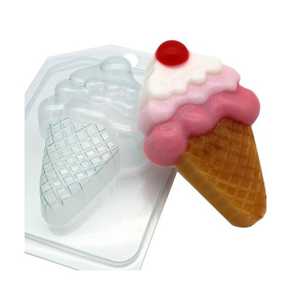 1pc de Crème Glacée Avec de petits fruits Sucrés de la Nourriture en Plastique de Savon la Fabricati - Photo n°1