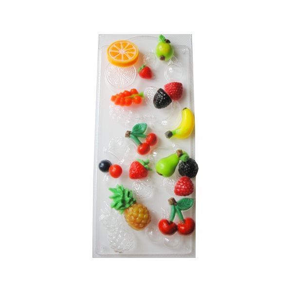 1pc Fruits Mélange de la Nourriture en Plastique de Savon la Fabrication du Chocolat de Gypse Moule - Photo n°1