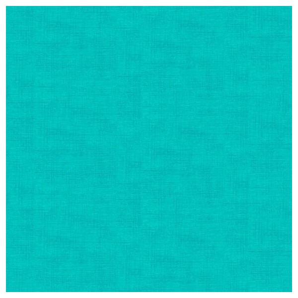 Tissu patchwork faux-uni linen aquamarine - Photo n°1
