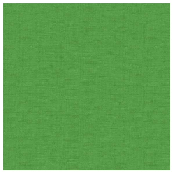 Tissu patchwork faux-uni linen vert trèfle - Photo n°1