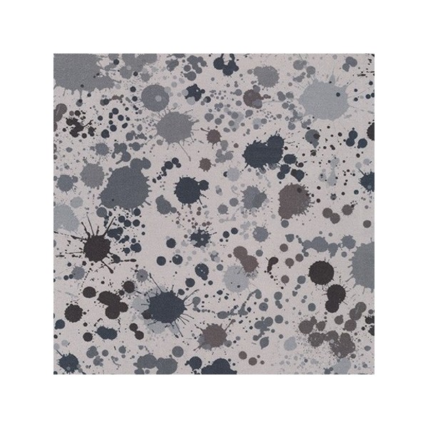 Tissu patchwork grande largeur tâches d'encre grises (10 x 270 cm) - Photo n°1