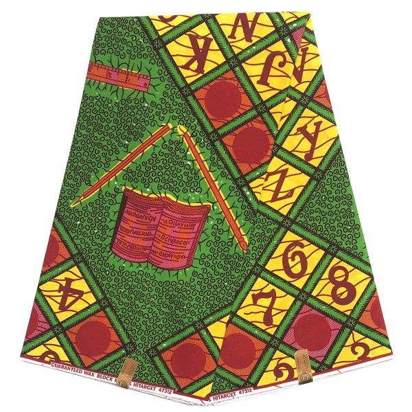 Wax pagne tissu africain ORIGINAL HITARGET 6 YARDS imprimé 100% COTON - Photo n°1