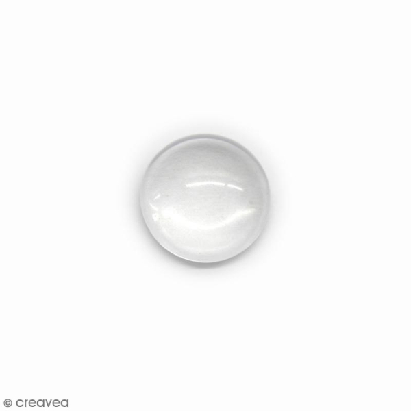 Cabochon en verre Rond transparent - 23 mm - Photo n°1