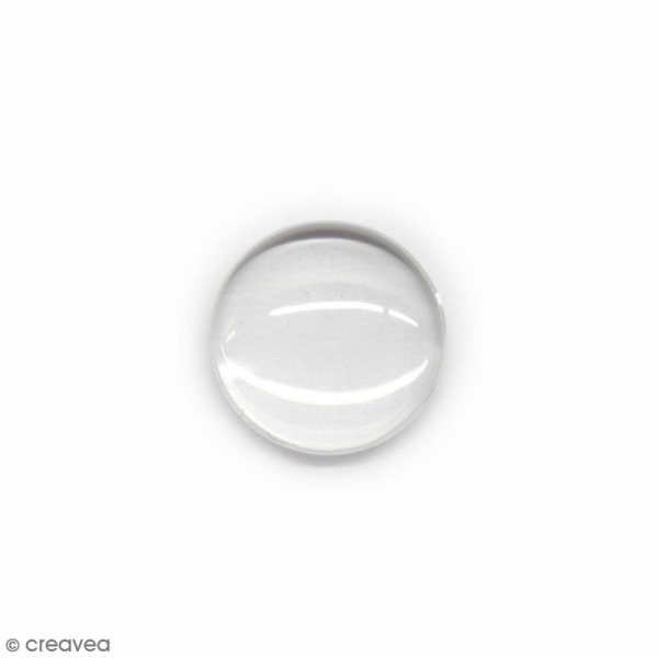 Cabochon en verre Rond transparent - 29 mm - Photo n°1
