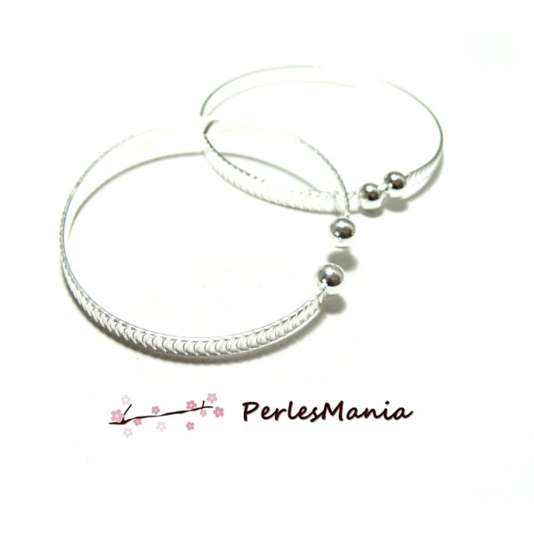 PAX 4 Bracelets jonc Stries metal couleur Argent Vif PS11103229 - Photo n°1