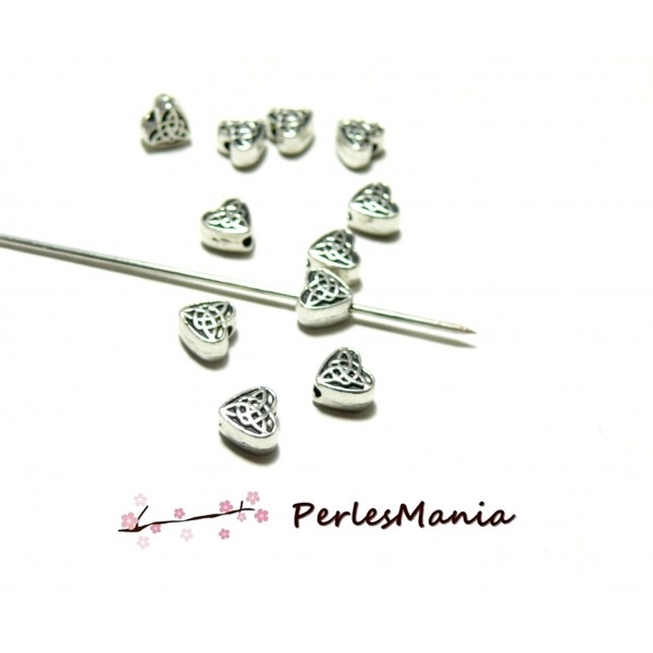 PAX 50 perles intercalaire Coeur Noeud Celtique PS1110136 - Photo n°1