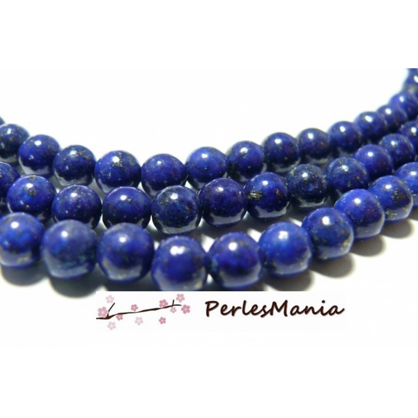 1 fil d'environ 20 perles Lapis Lazuli rondes 10mm H118710 - Photo n°1